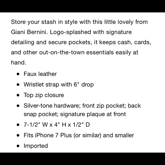 GIANI BERNINI Block Signature Wristlet - Picture 10 of 10